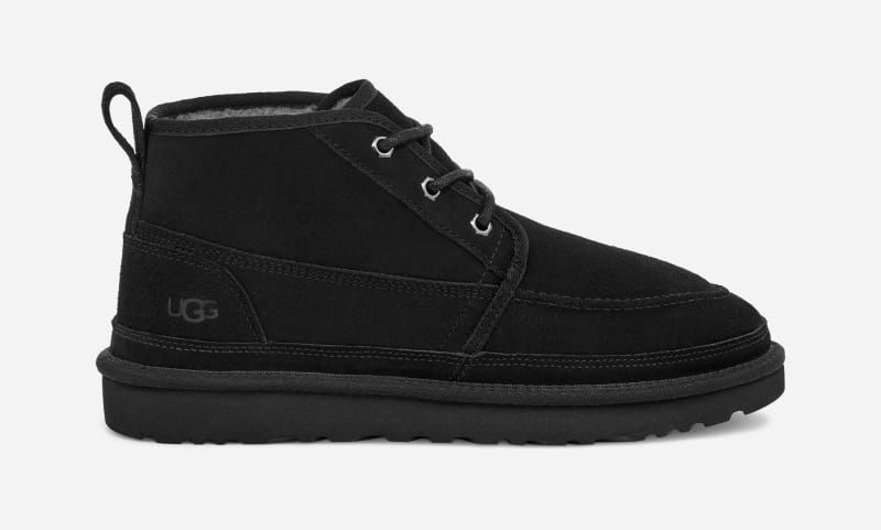 UGG® Neumel Moc Boot for Men in Black, Size 6, Suede/Polyester/Cotton