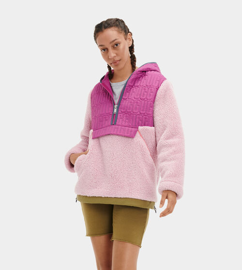 UGG Women's Iggy Sherpa Half Zip Pullover, Size XL