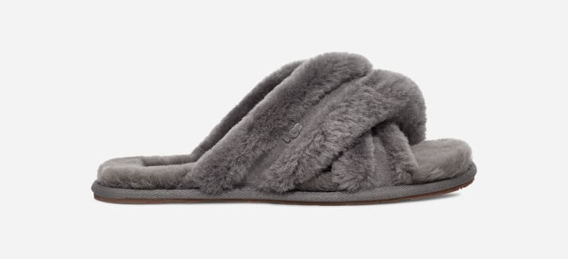UGG® Scuffita Slipper for Women in Grey, Size 8, Leather