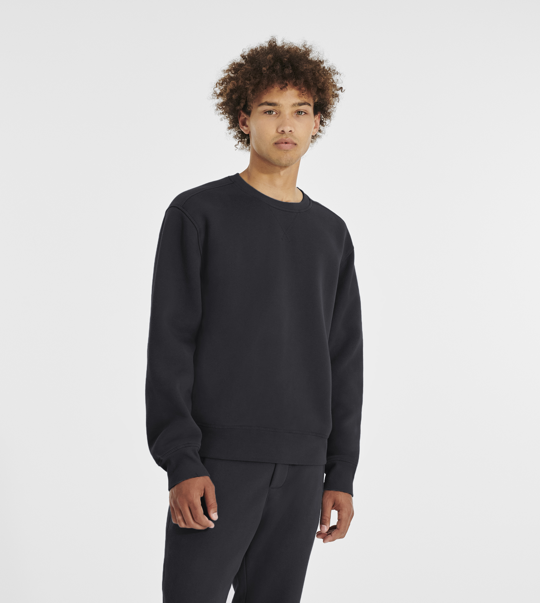 UGG Topher Crewneck Fleece Top for Men in Black, Size Large