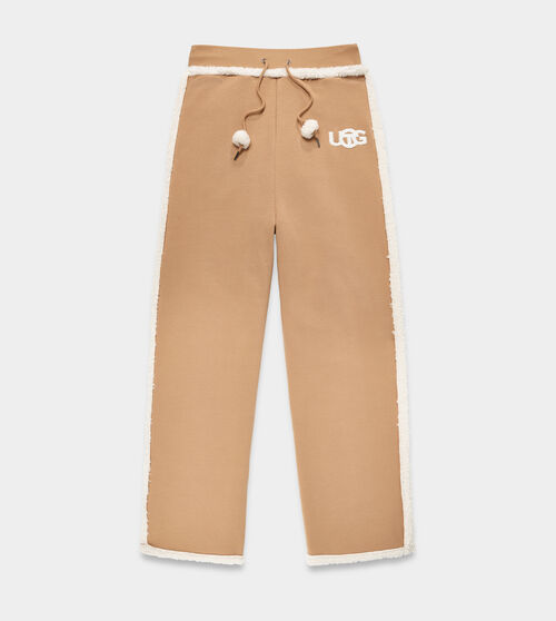 UGG X Telfar Sherpa Sweatpant in Chestnut, Size Large