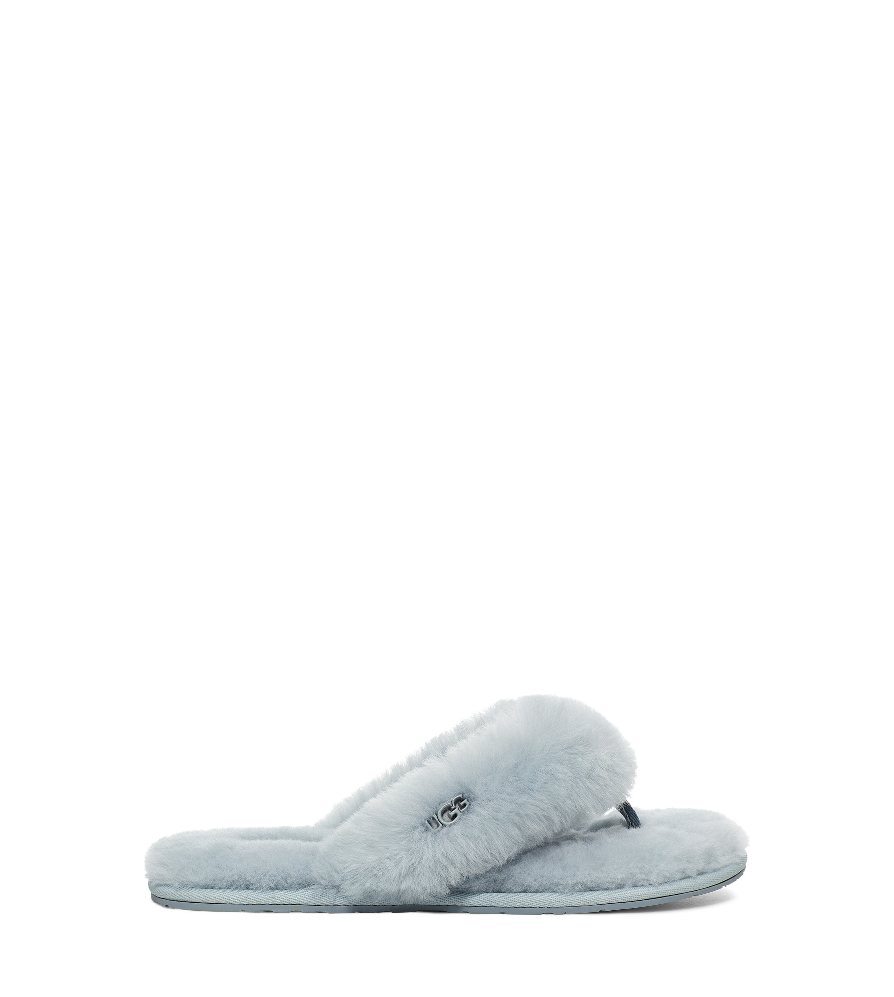 UGG Fluff Flip Flop Logo in Succulent, Size 3