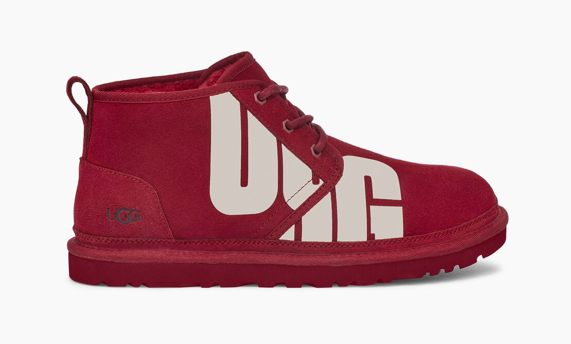 UGG Neumel Broken Logo Boot for Men in Rich Red, Size 7