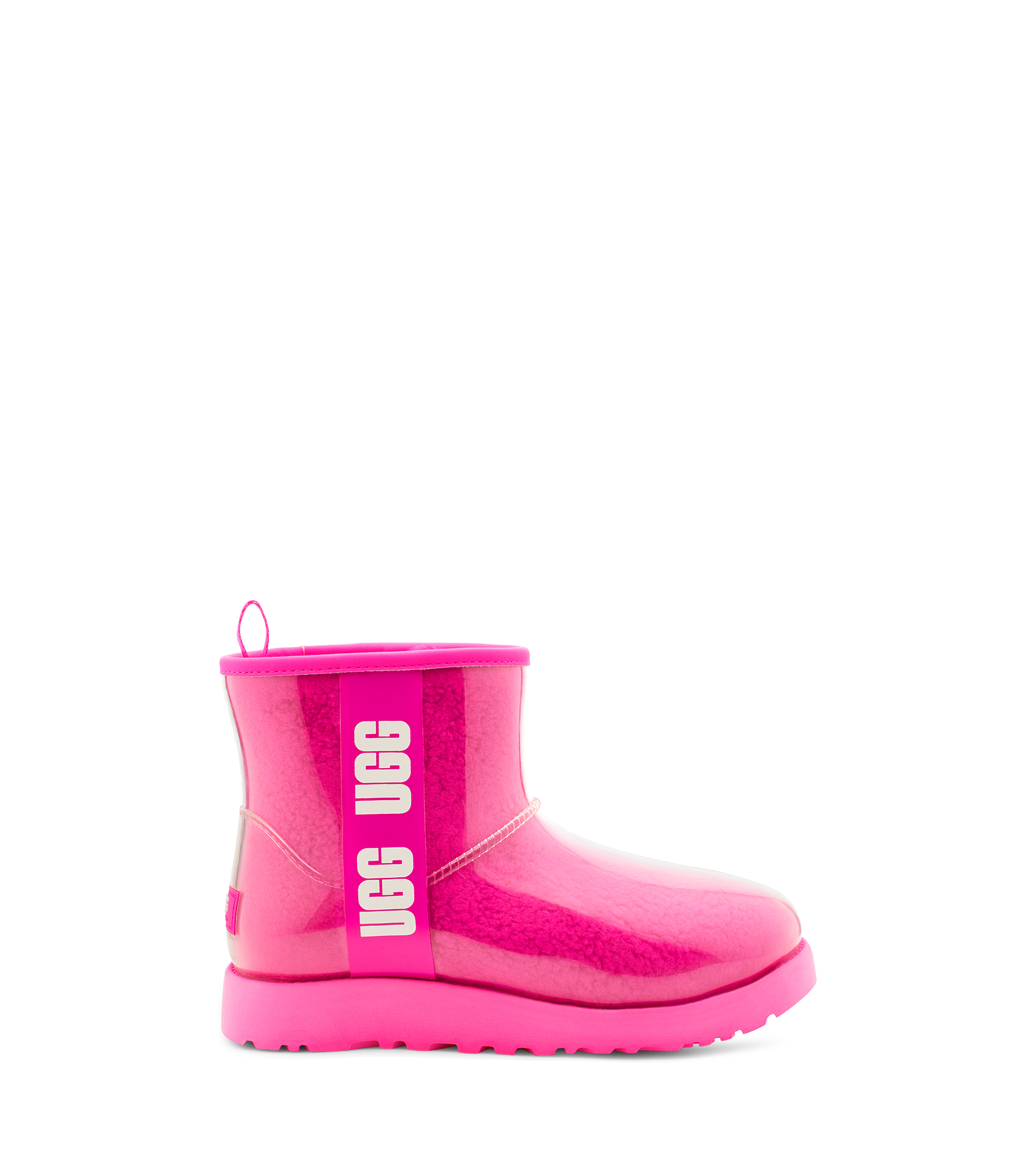 UGG Classic Clear Mini II Boot for Kids in Taffy Pink, Size 13, Synthetic