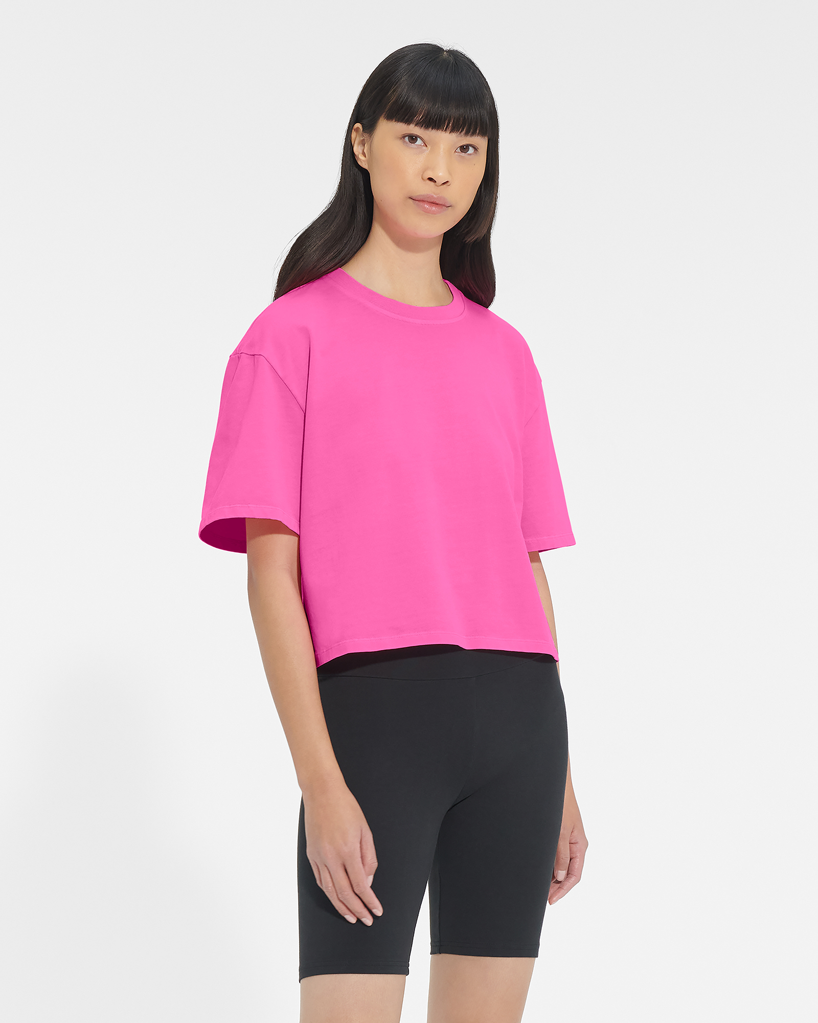UGG Tana Cropped Tee for Women in Taffy Pink, Size Large