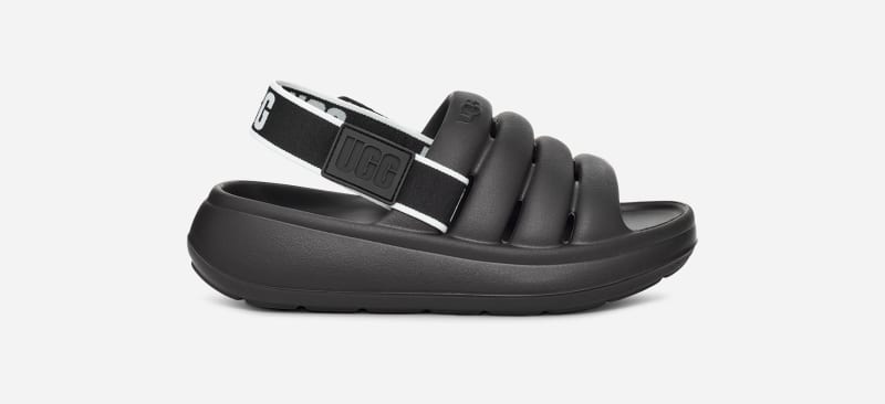 UGG® Sport Yeah Slide for Kids in Black, Size 2