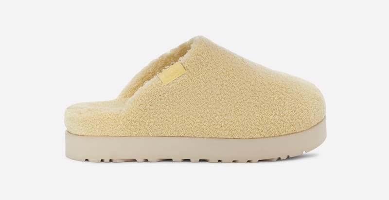UGG® Fuzz Sugar Terry Slide for Women in Banana Pudding, Size 4