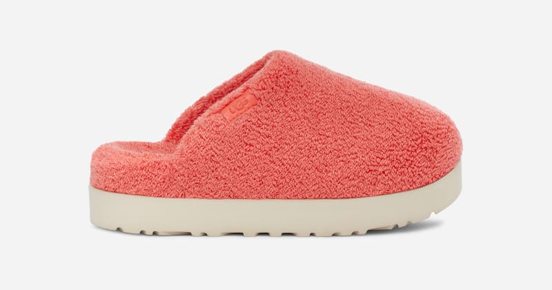 UGG® Fuzz Sugar Terry Slide for Women in Peach Bliss, Size 4