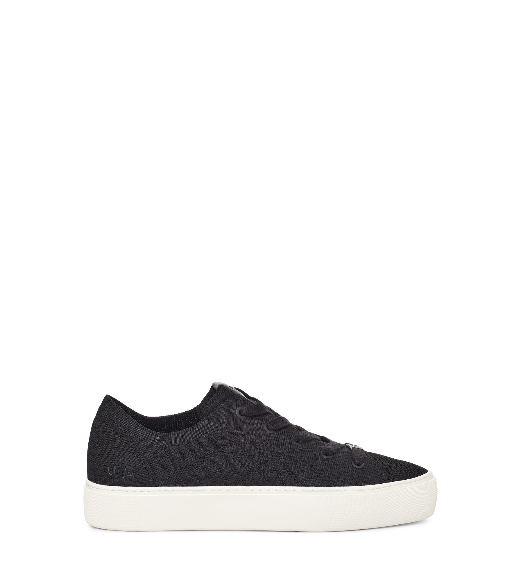 UGG Dinale Graphic Knit Trainer for Women in Black, Size 3