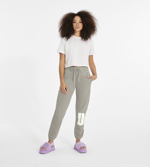 UGG Daniella Chopd Sweatpant for Women in Cobble, Size Large