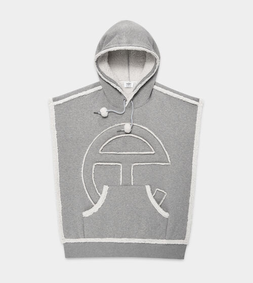 UGG X Telfar Sideless Hoodie in Heather Grey, Size M/L