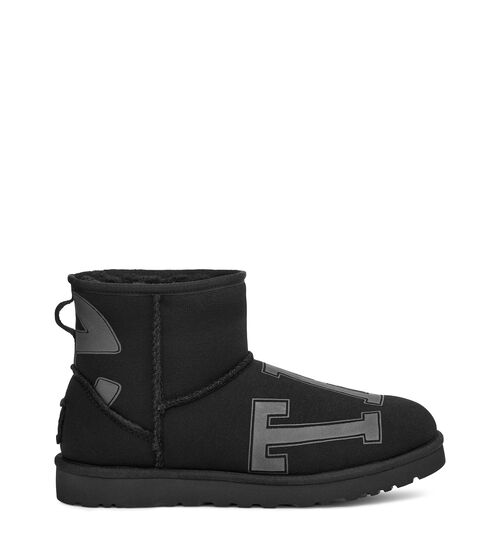 UGG X Telfar Fleece Mini Boot in Black, Size M4 / W5