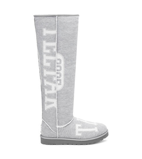 UGG X Telfar Fleece Tall Boot in Heather Grey, Size M2 / W3