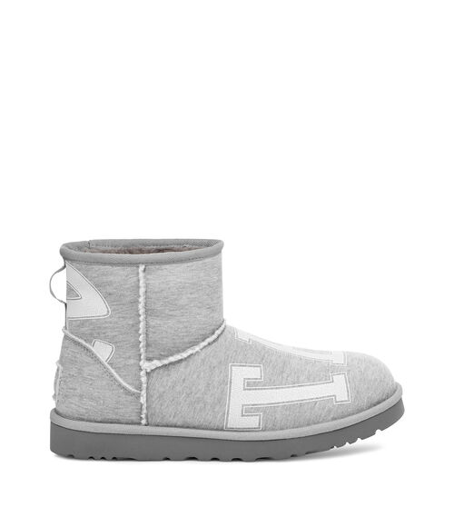 UGG X Telfar Fleece Mini Boot in Heather Grey, Size M2 / W3