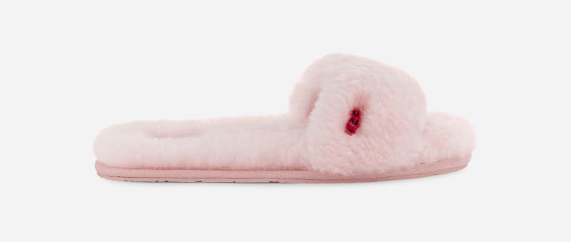 UGG® Fluff Slide II in Pink, Size 8
