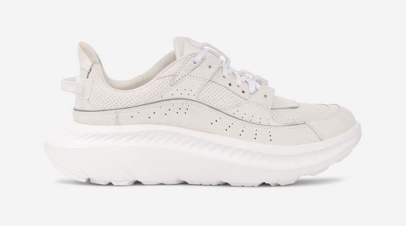 UGG® CA805 V2 Nubuck Trainer in White, Size 9, Leather