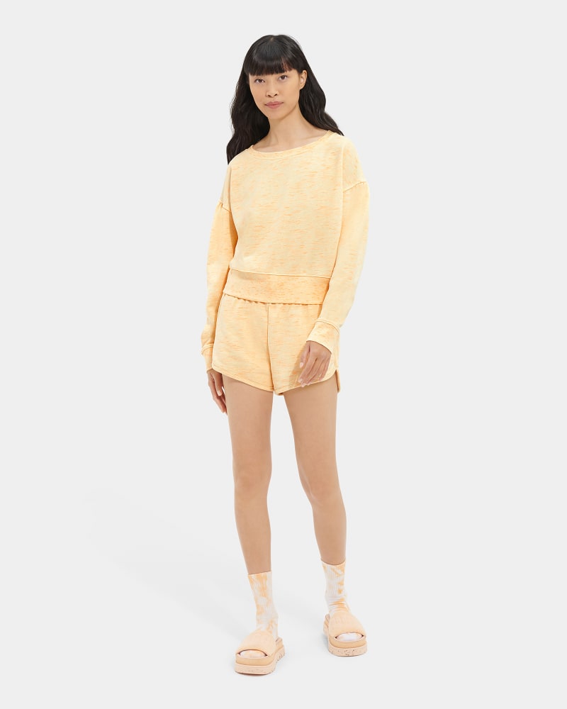UGG® Tenley Crewneck Top for Women in Yellow Neon Melange, Size Large
