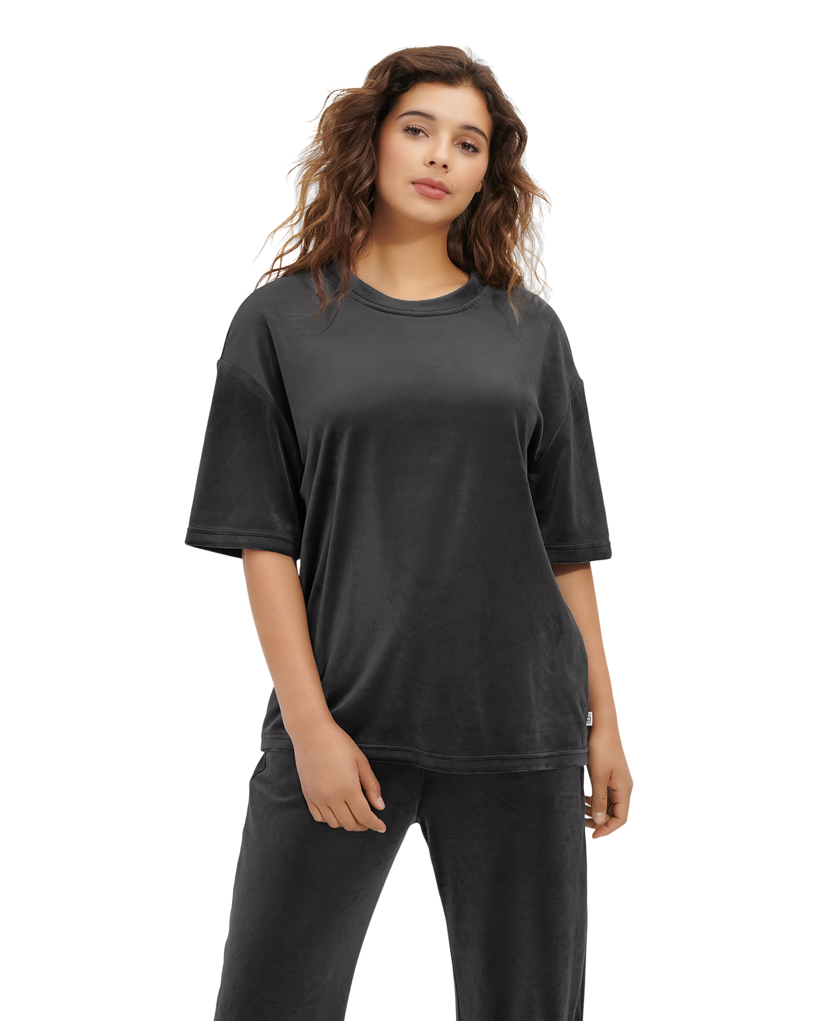 UGG Kinslee Fleece Top for Women in Ink Black, Size Large, Polyester
