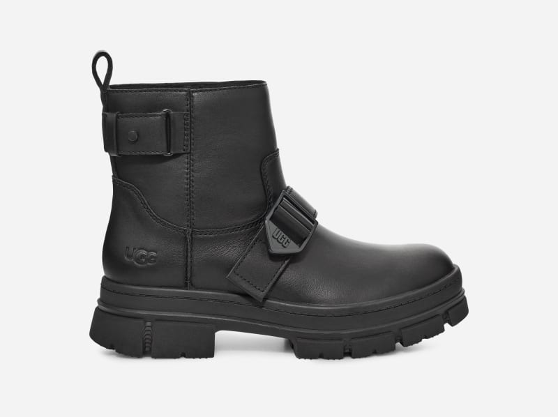 UGG® Ashton Short Boot for Women in Black, Size 4, Leather