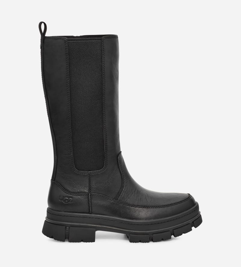 UGG Ashton Chelsea Tall Boot for Women in Black, Size 5, Leather