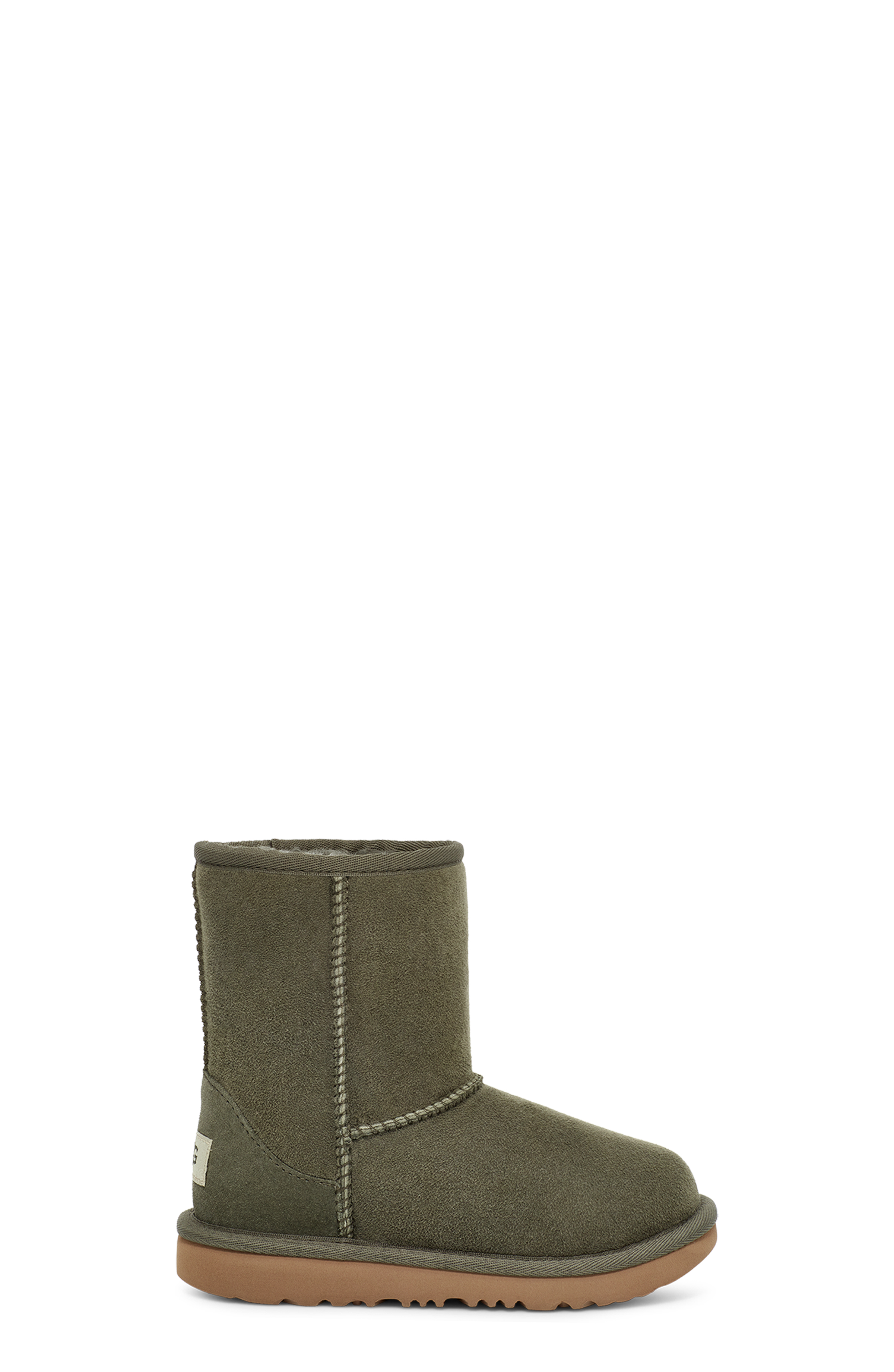 UGG® Classic Short II Boot for Kids in Green, Size 5, Leather