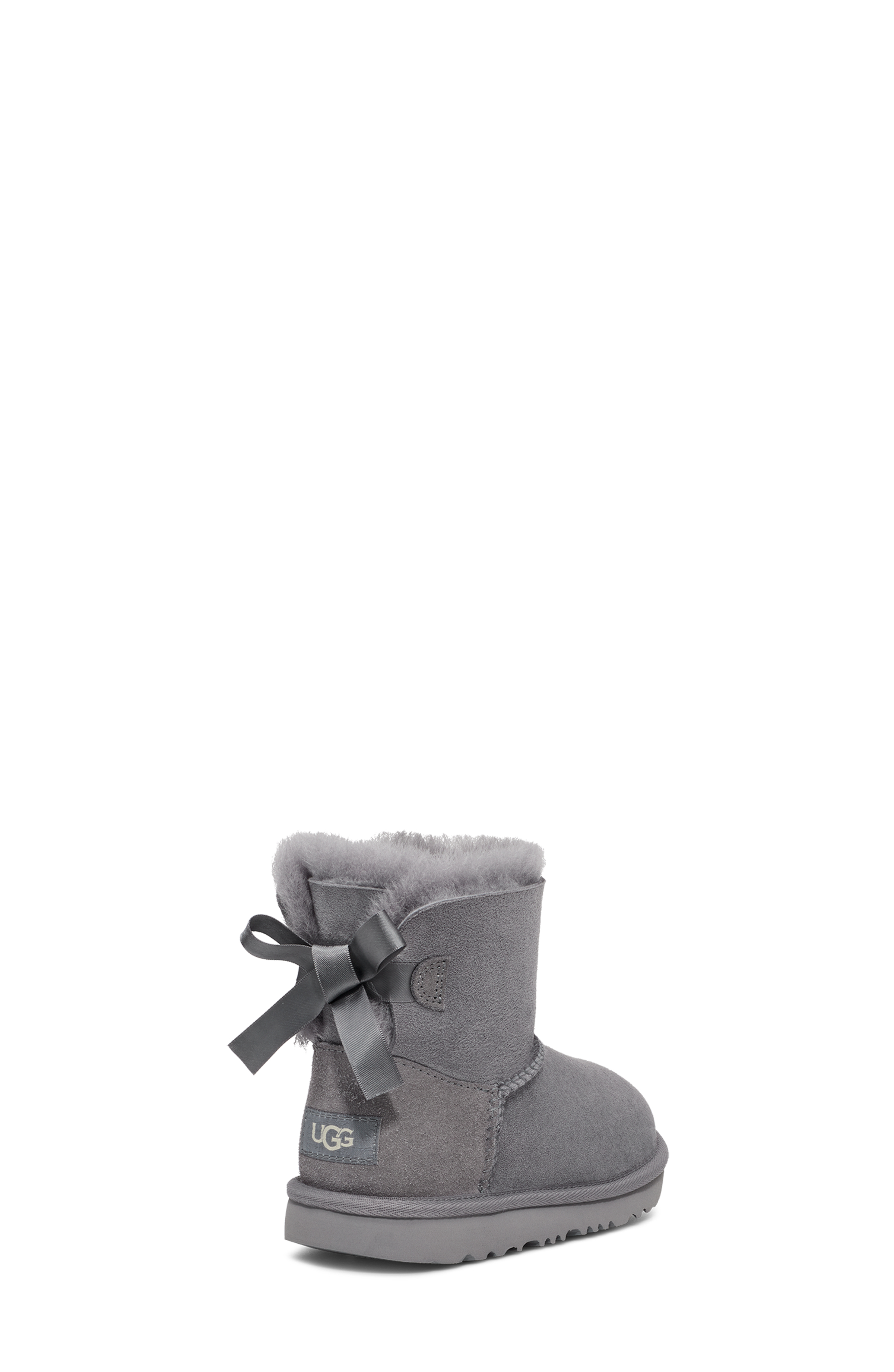 UGG Mini Bailey Bow II Boot for Kids in Purple, Size 4, Leather