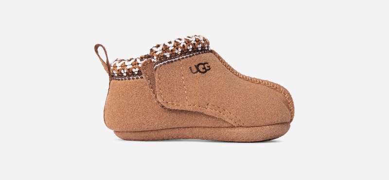 UGG® Tasman Slipper for Kids in Brown, Size 2, Suede/Polyester/Wool