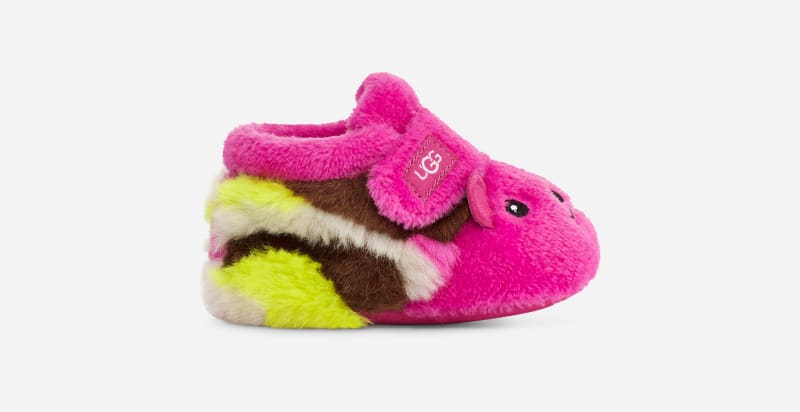 UGG® Bixbee Bear Stuffie for Kids in Raspberry Sorbet, Size 4, Textile
