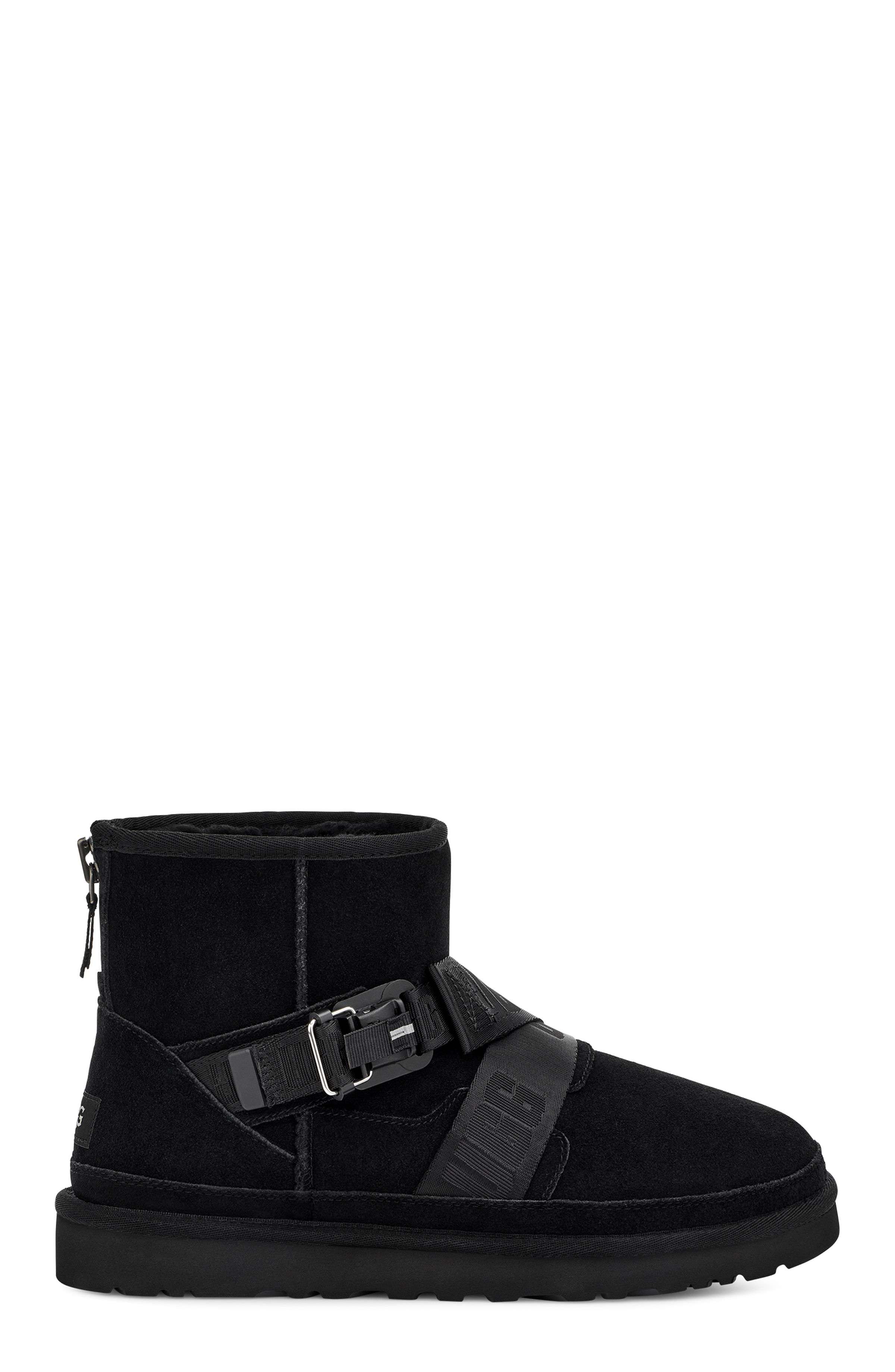 UGG Classic Mini Quickclick Boot for Men in Black, Size 8, Leather