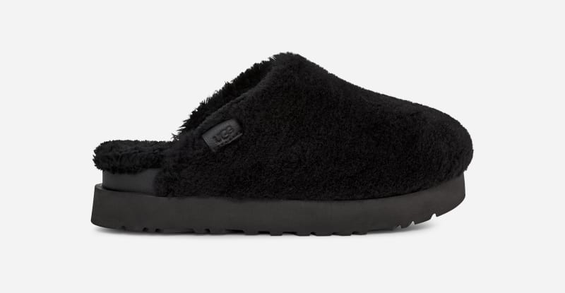 UGG® Fuzz Sugar Slide for Women in Black, Size 9