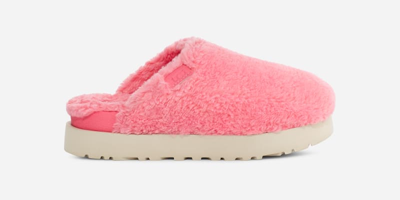 UGG® Fuzz Sugar Slide for Women in Pink Jasmine, Size 7, Textile
