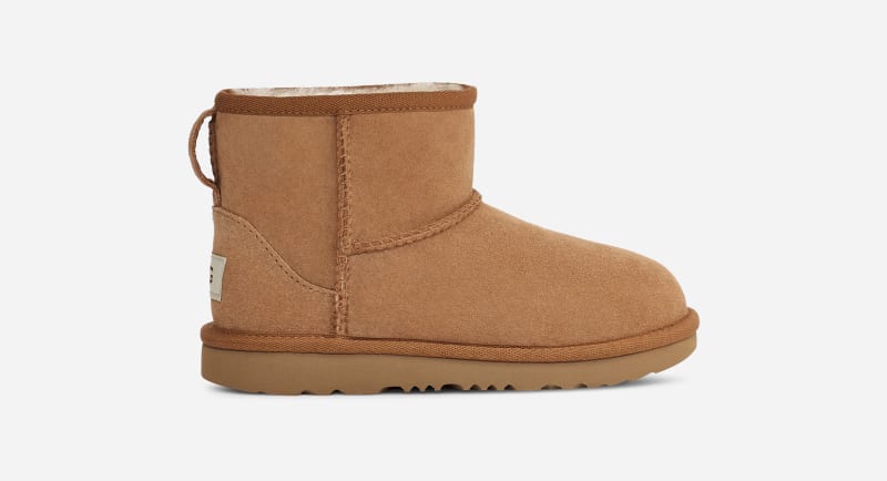 UGG® Classic Regenerate Mini Boot for Kids in Brown, Size 12, Leather