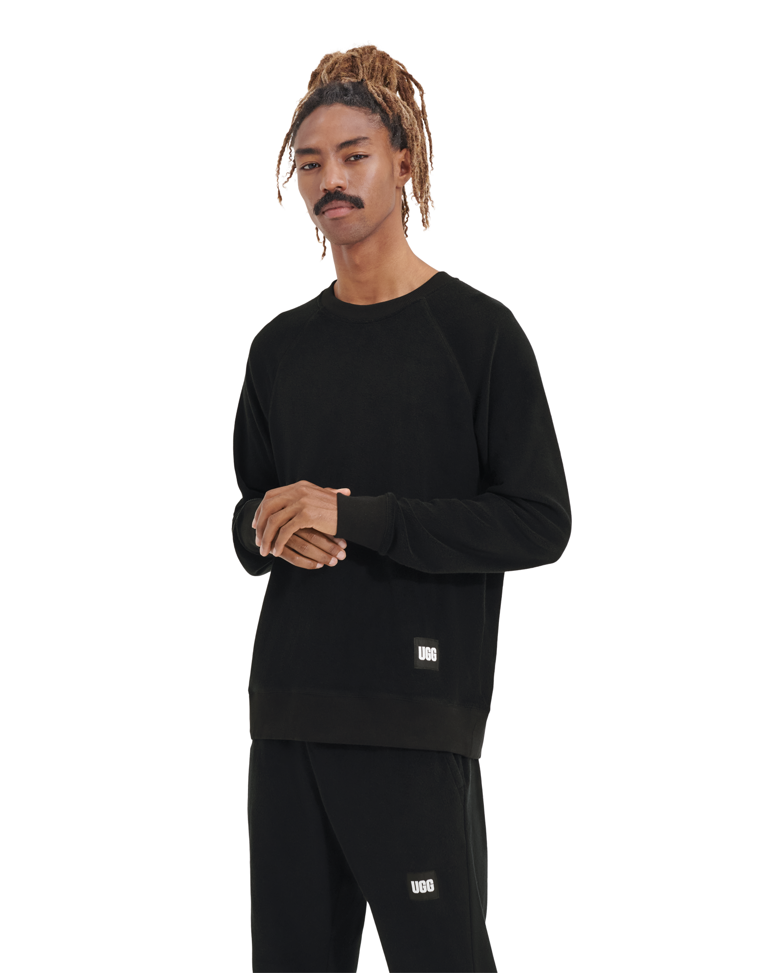 UGG Kamryn Crewneck Top for Men in Tar, Size Large, Cotton