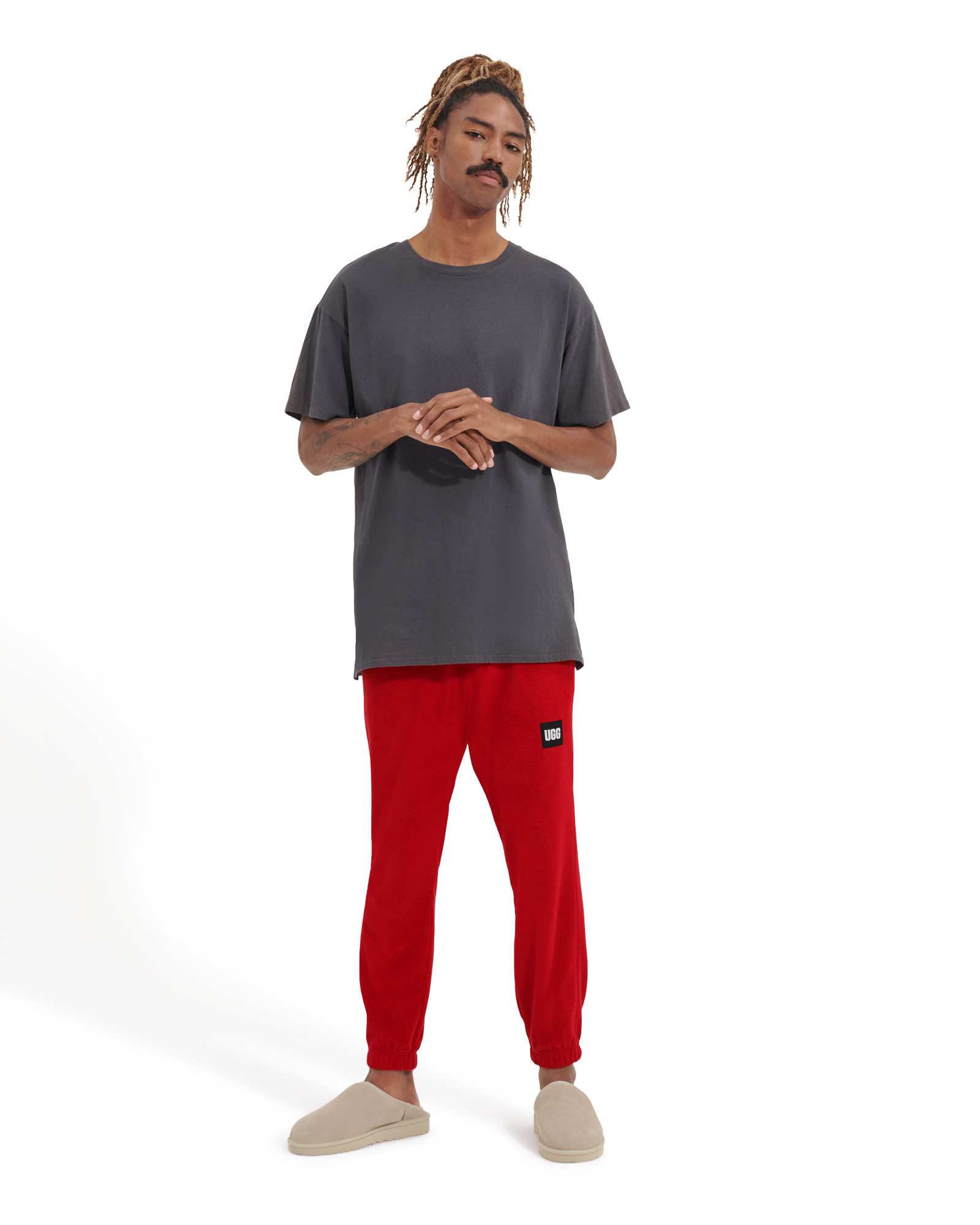 UGG Malachi Jogger for Men in Samba Red, Size Large, Cotton