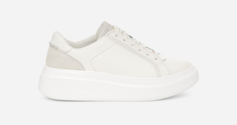 UGG® Scape Trainer for Women in Bright White, Size 8, Leather