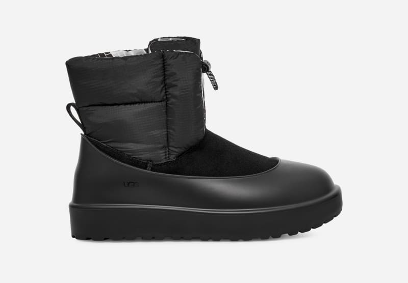 UGG® Classic Maxi Toggle Mini Boot for Women in Black, Size 4, Nylon/Suede/Waterproof