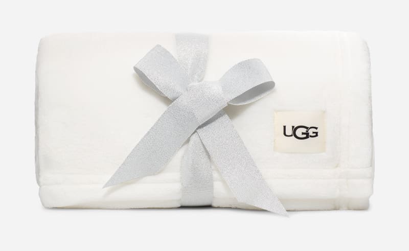UGG® Bartlet Throw for Home in Cream/Silver, Fleece