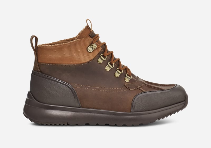 UGG® Finnick Boot in Brown, Size 7, Leather