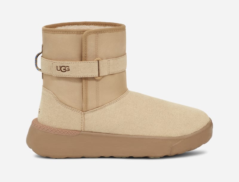 UGG® Classic S Short Boot for Men in Tan, Size 9, Suede/Recycled Materials/Polyester