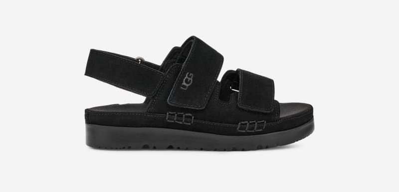 UGG® Goldenstar Slingback Sandal for Kids in Black, Size 13, Suede