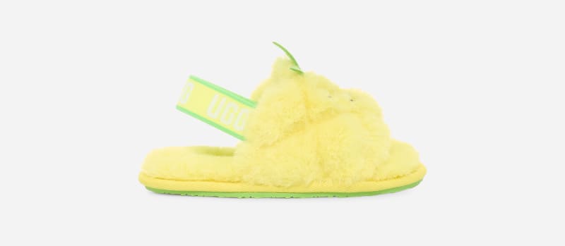 UGG® Fluff Yeah Sandal in Pineapple, Size 5