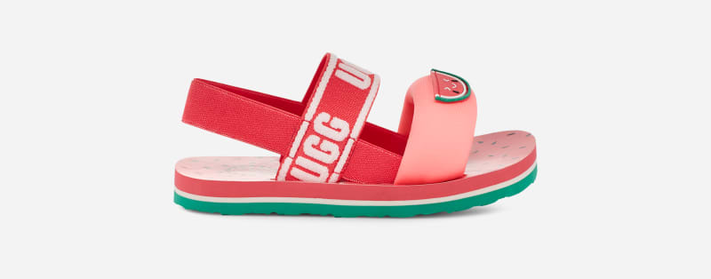 UGG® Zuma Sling Sandal in Watermelon, Size 9