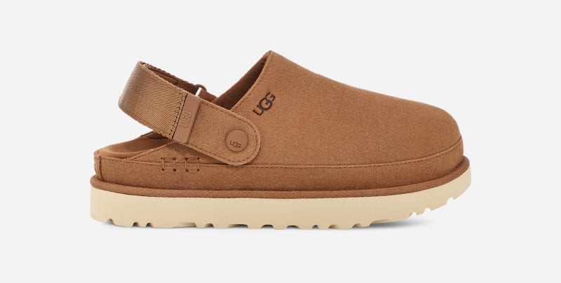 UGG® Goldenstar Clog for Women in Brown, Size 5.5, Leather