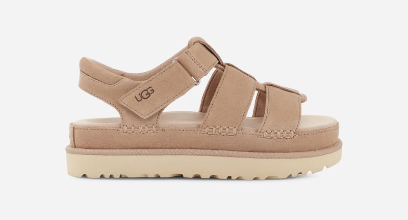 UGG® Goldenstar Strap Sandal for Women in White, Size 9, Suede