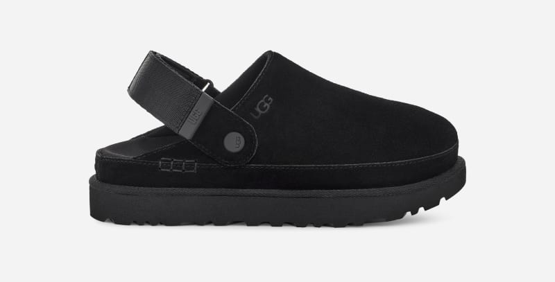 UGG® Goldenstar Clog for Women in Black, Size 4.5, Leather