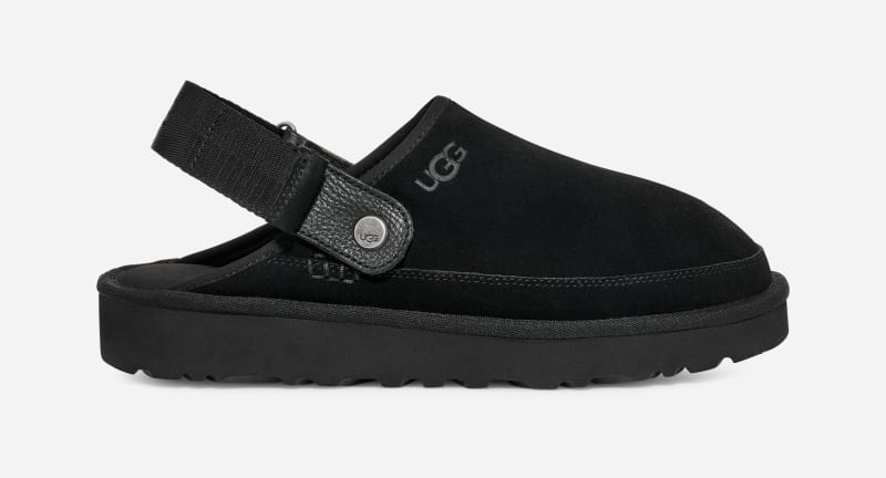 UGG® Goldencoast Clog for Men in Sandal in Black, Size 9, Suede/Polyester