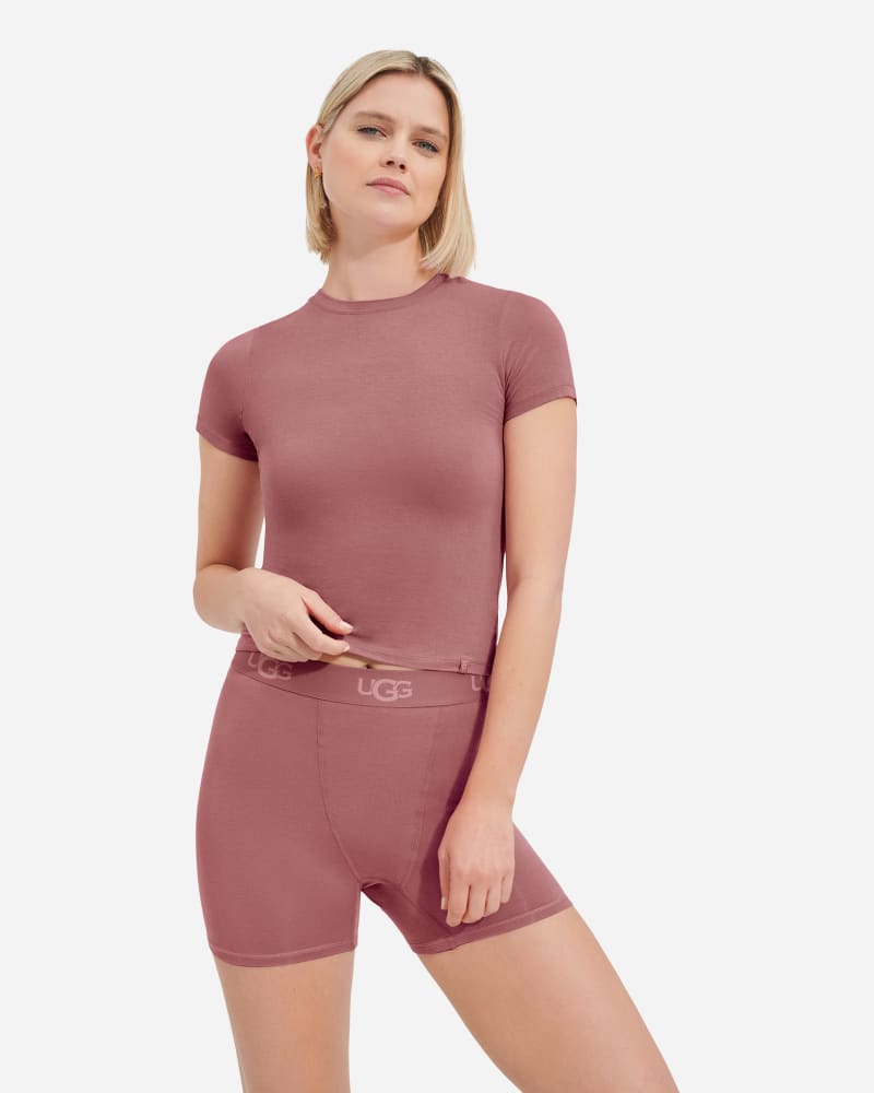 UGG Miriam Baby Tee for Women in Sepia Mauve, Size Large, Ecovero
