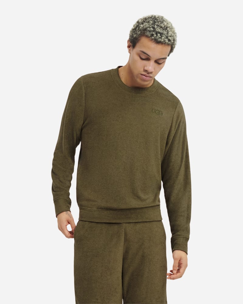 UGG® Coen Sweat Top for Men in Green, Size Small, Cotton