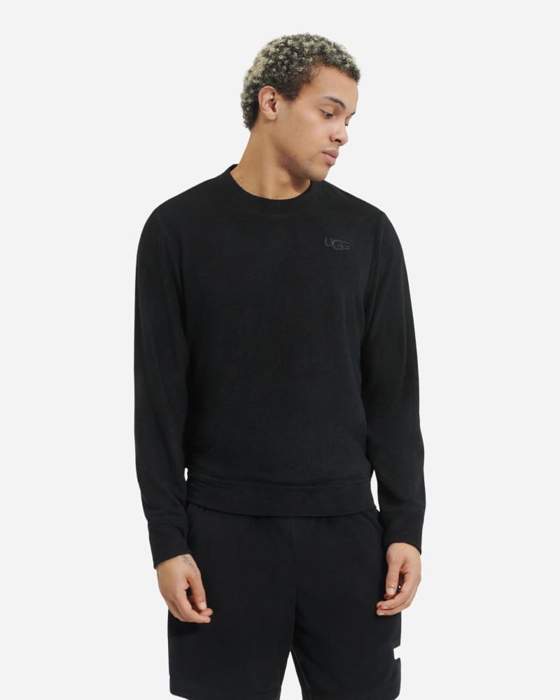 UGG® Coen Sweat Top for Men in Tar, Size Small, Cotton