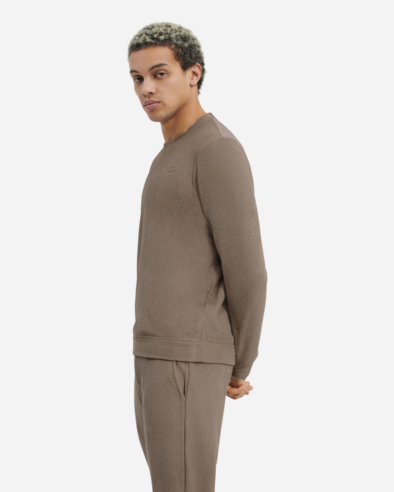 UGG® Coen Sweat Top for Men in Wolf Grey, Size Small, Cotton